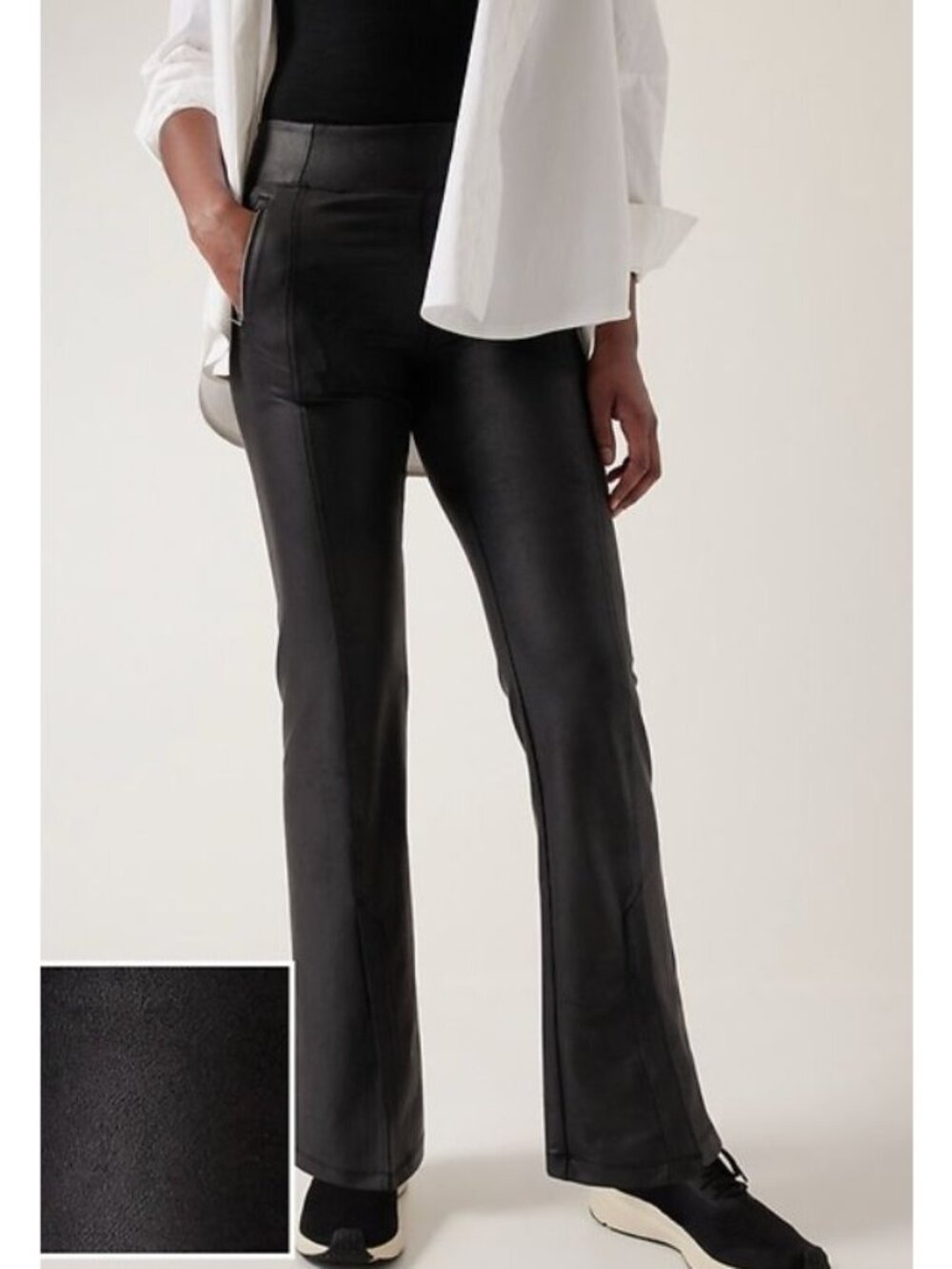 ATHLETA delancey gleam straight leg pants in black size M